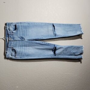 Altered State Jeans Womens Size 26 cutout Distressed spot Fray Cropped